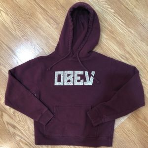 Maroon obey hoodie